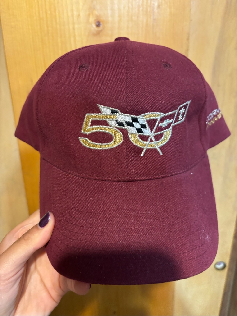 Maroon 50th Anniversary Embroidered Baseball Cap